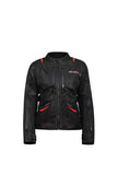 SEVENTY SD-JT69 Tanami Chaqueta De Motocicleta Para Mujer Negra/Roja