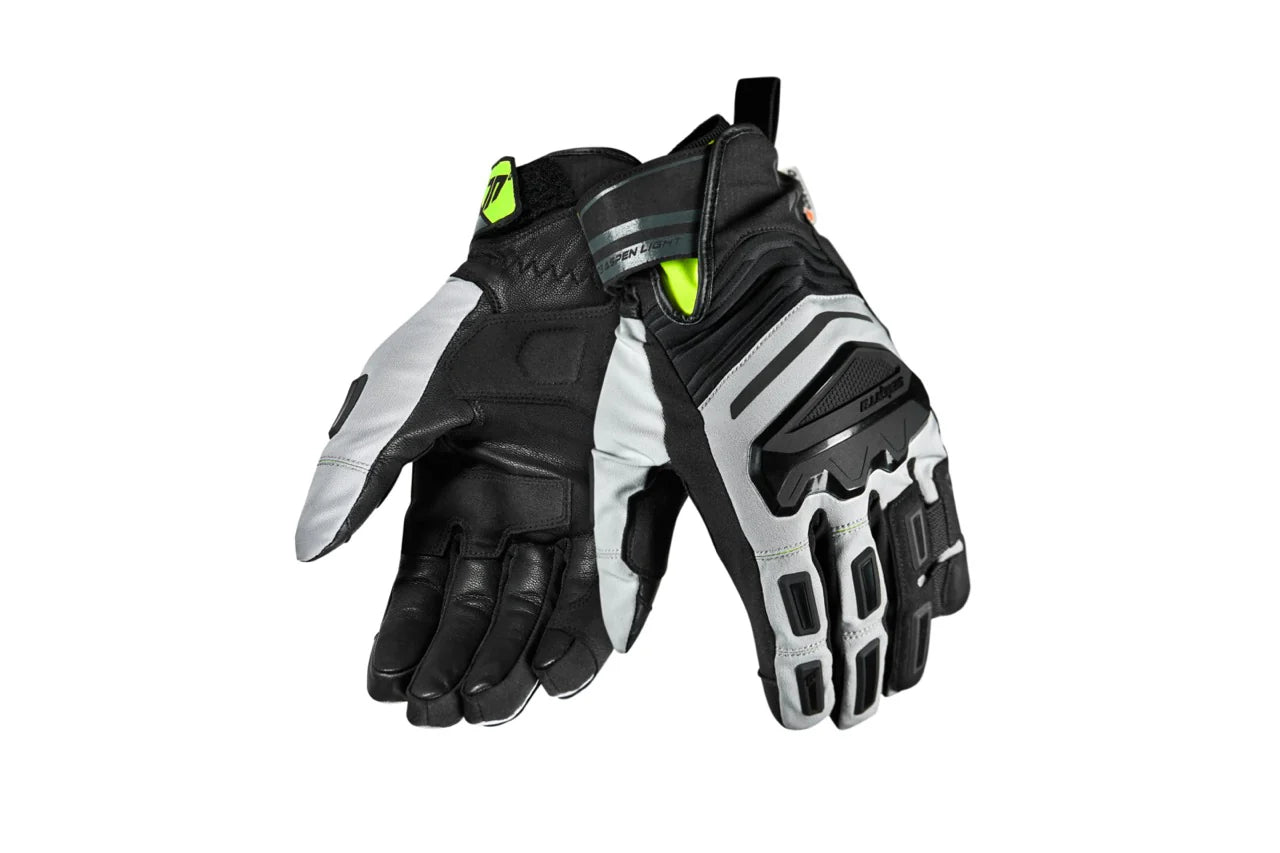 SEVENTY SD-T13 ASPEN LIGHT Guantes De Moto Para Hombre Gris/Amarillo Fluor - GUANTES