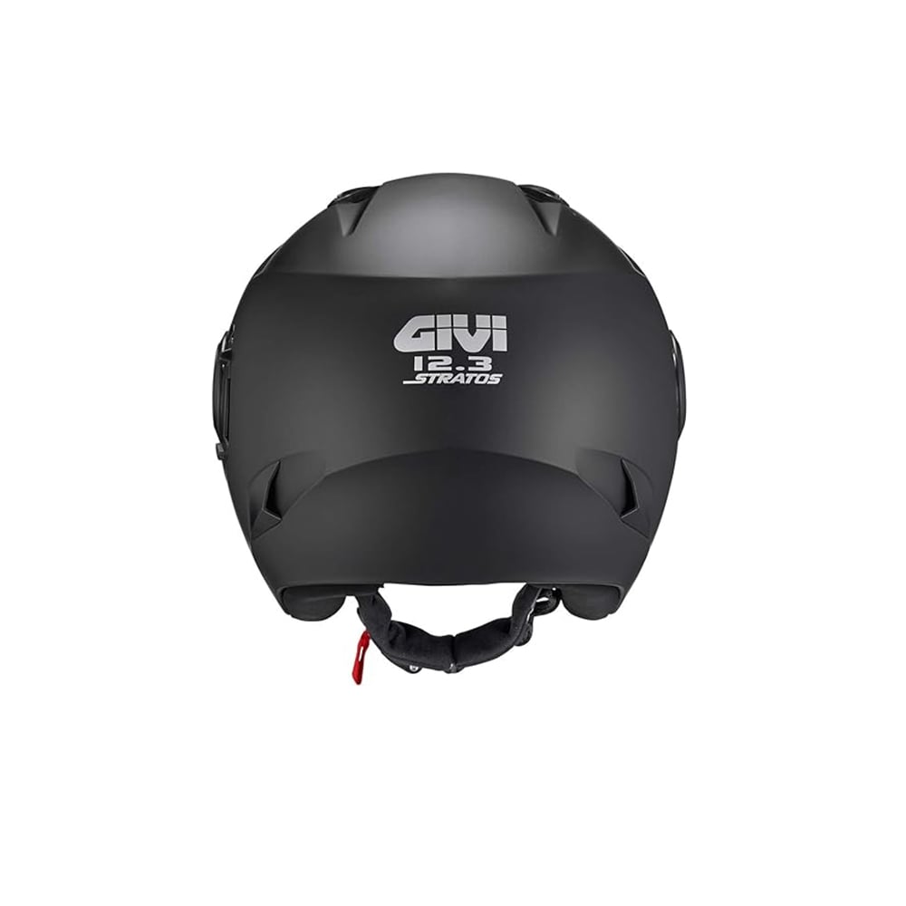 Givi 12.3 Stratos D Casco chorro negro sólido para scooter chorro