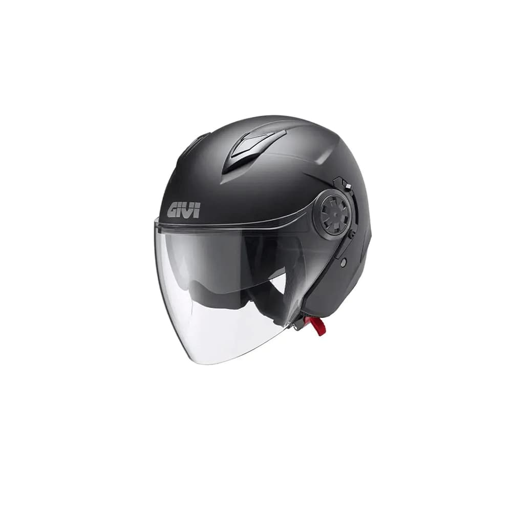 Givi 12.3 Stratos D Casco chorro negro sólido para scooter chorro