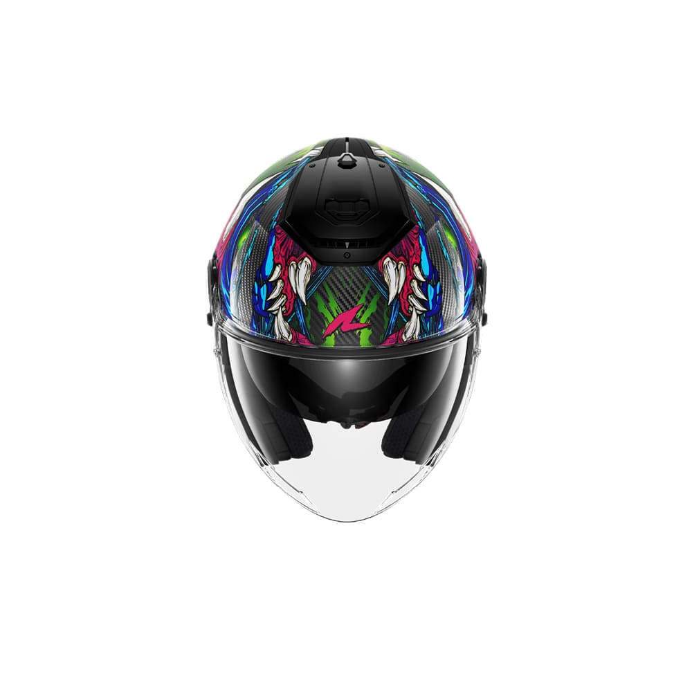 SHARK RS JET CARBON SHAYTAN Negro Verde Violeta Casco