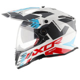 Capacete AXOR X-CROSS D/V X1 Branco Vermelho Azul