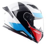 AXOR HUNTER TURBO CASCO ONTEGRAL DE MOTOCICLETA BLANCO-ROJO