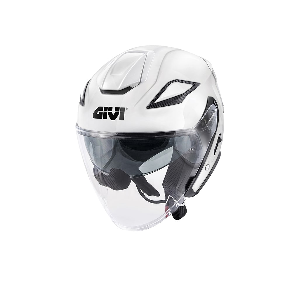 GIVI X29 Fiber Urbana Calle Para Moto Casco Jet Blanco Brillante Pieno