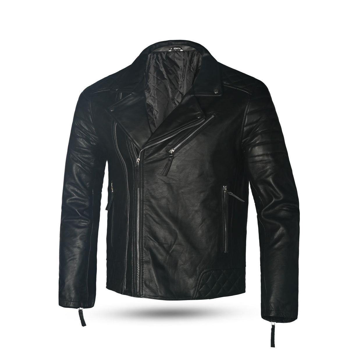 BELA - SWISS MAN CHAQUETA DE PIEL MODA NEGRO