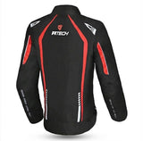 R-TECH MARSHAL CHAQUETA DE MOTO DE MUJER TEXTIL NEGRO ROJO