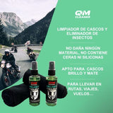 QM CLEANER KIT HELMET CLEANER DUO LIMPIADOR DE CASCOS 60ML X2