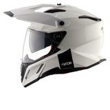AXOR X-CROSS DUAL VISOR SPORT DUAL MOTORCYCLE HELMET PEARL WHITE