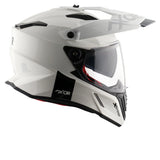 AXOR X-CROSS DUAL VISOR SPORT DUAL MOTORCYCLE HELMET PEARL WHITE
