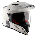 AXOR X-CROSS DUAL VISOR SPORT DUAL MOTORCYCLE HELMET PEARL WHITE