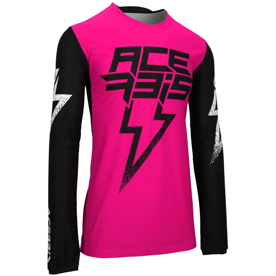 CAMISETA ACERBIS X-FLEX BLIZZARD PRETA/ROSA