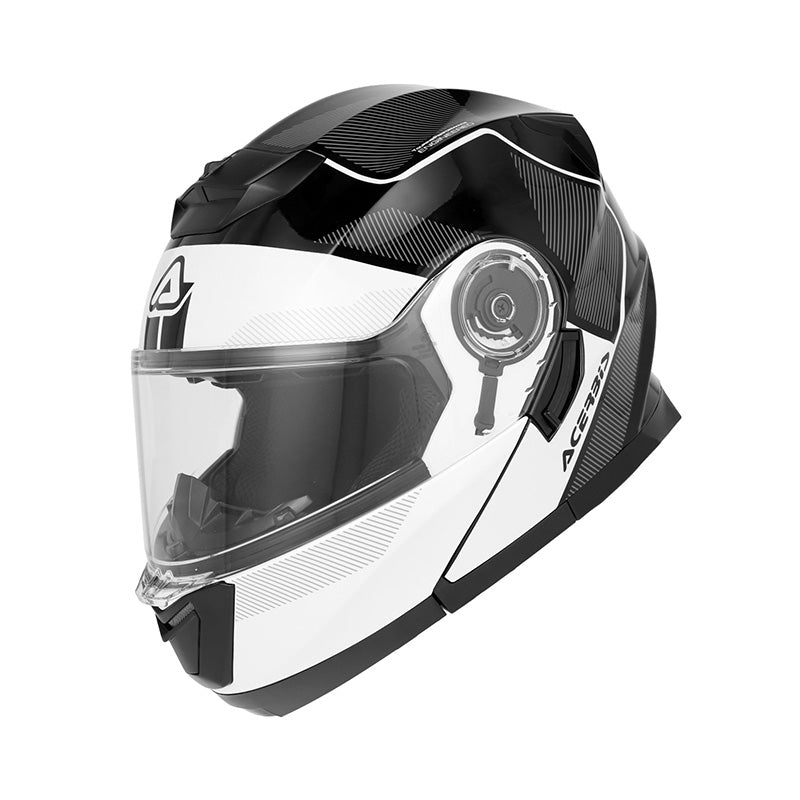 ACERBIS CASCO MODULAR SEREL 22.06 NEGRO BLANCO - CASCO