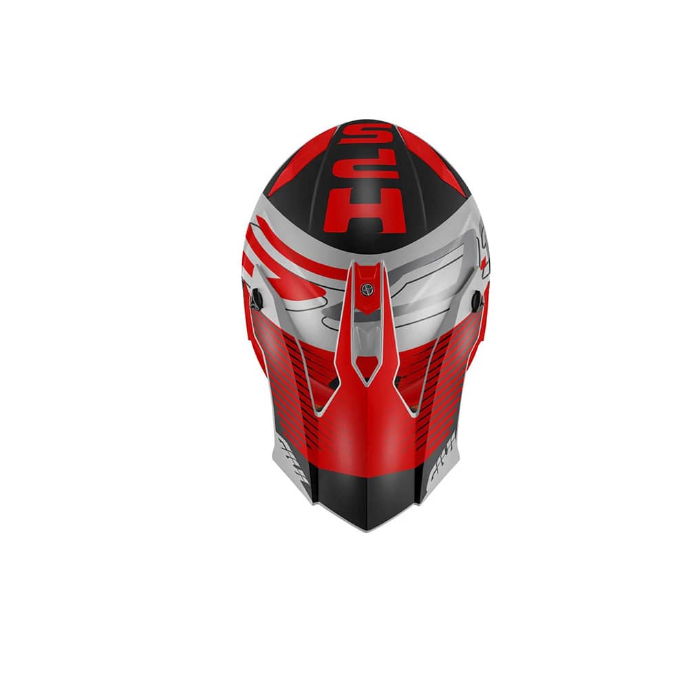  GIVI 60.1 Casco de motocross Rojo Negro Mate Titanio