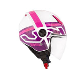 KAPPA KV28R Moto Cara Abierta Casco Blanco Púrpura