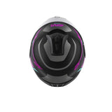 GIVI X.21 Mod modular para motocicleta Casco integral negro morado plateado