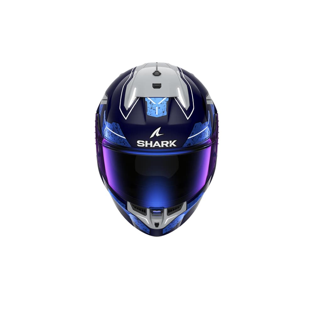 SHARK SKWAL i3 integral Casco azul cromado plata