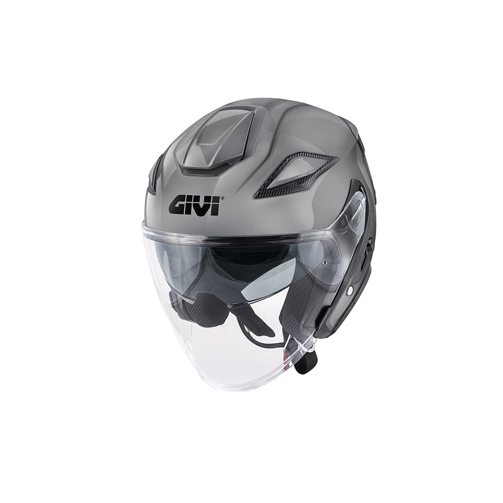 GIVI X29 Fiber Casco Jet Para Moto Abierto Gris