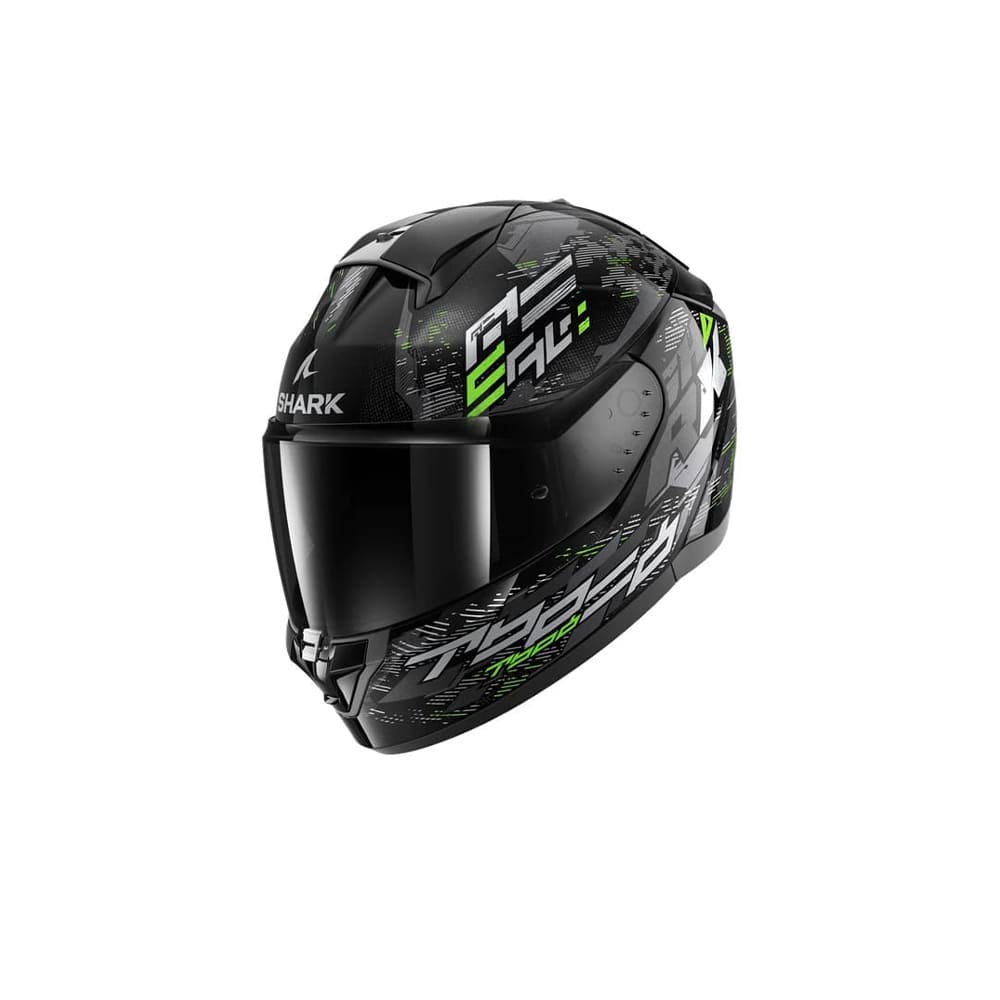 Shark Cascos RIDILL 2 Negro Plata Verde