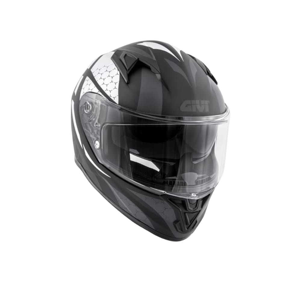 GIVI 50.6 moto Casco integral NEGRO MT PLATA