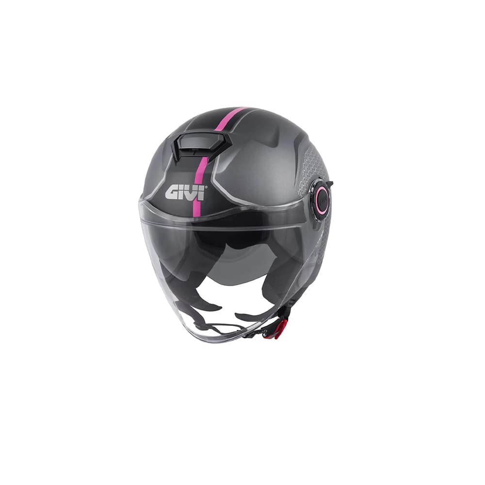 GIVI H125F THTP MOTO JET CASCOS TITANIO ROSA