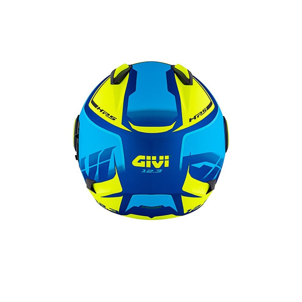 GIVI CASCO JET 12.3 STRATOS.D SOLID AZUL AMARILLO