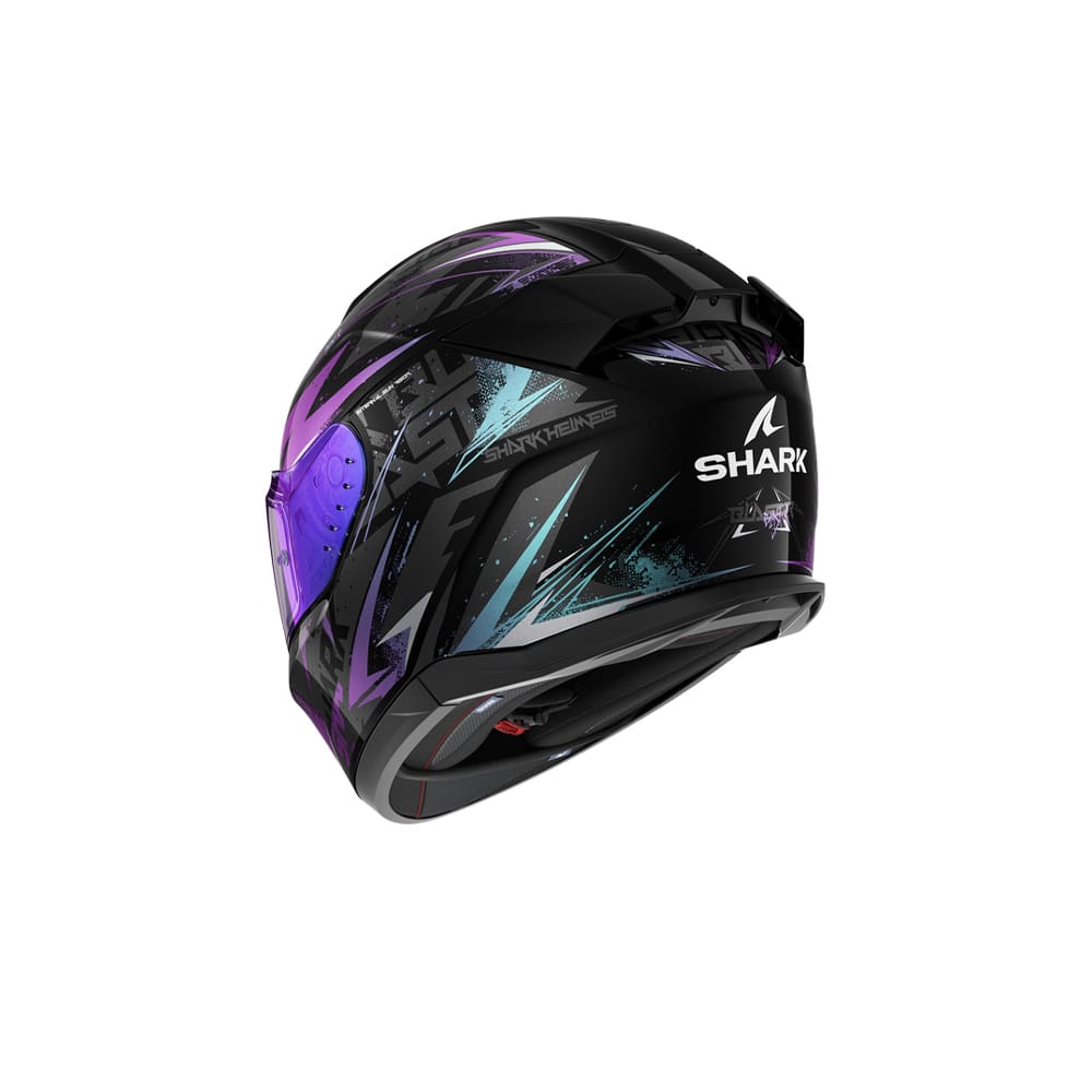 SHARK D SKWAL 3 purpurina verde negra integral Casco