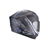 SCORPION - EXO 391 HAUT Noir mat-Argent-Bleu 