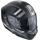 SCORPION EXO-930 EVO ARDENS CASCO MODULAR NEGRO MATE PLATA - CASCO
