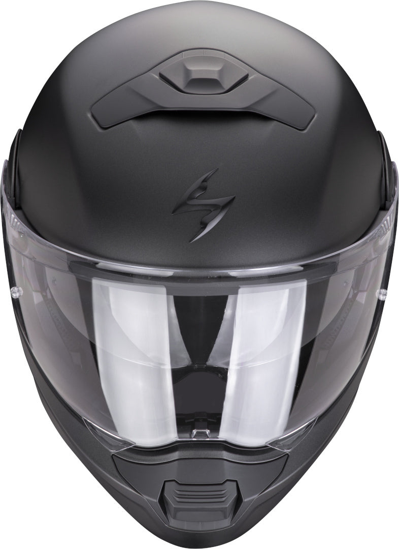 SCORPION EXO 930 EVO SOLID INTEGRAL ABATIBLE CASCO NEGRO PERLA MATE - CASCO
