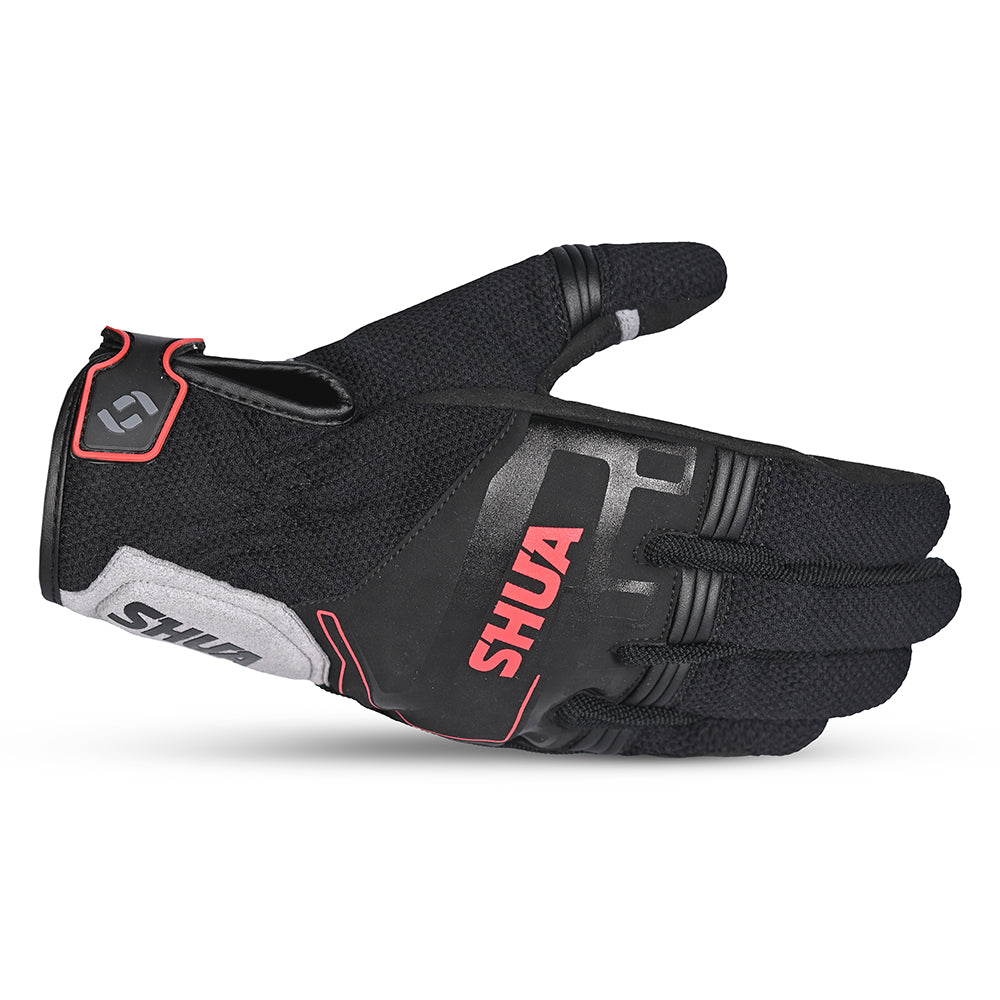 sommer handschuhe motorrad SHUA SEA BREEZE SOMMER MOTORRADHANDSCHUHE HERREN SCHWARZ GRAU ROT – SECURTEX MOTOR S.L (t/a MaximoMoto)