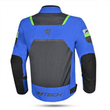 R-TECH SPIRAL MESH CHAQUETA DE MOTO DE HOMBRE TEXTIL  AZUL GRIS VERDE