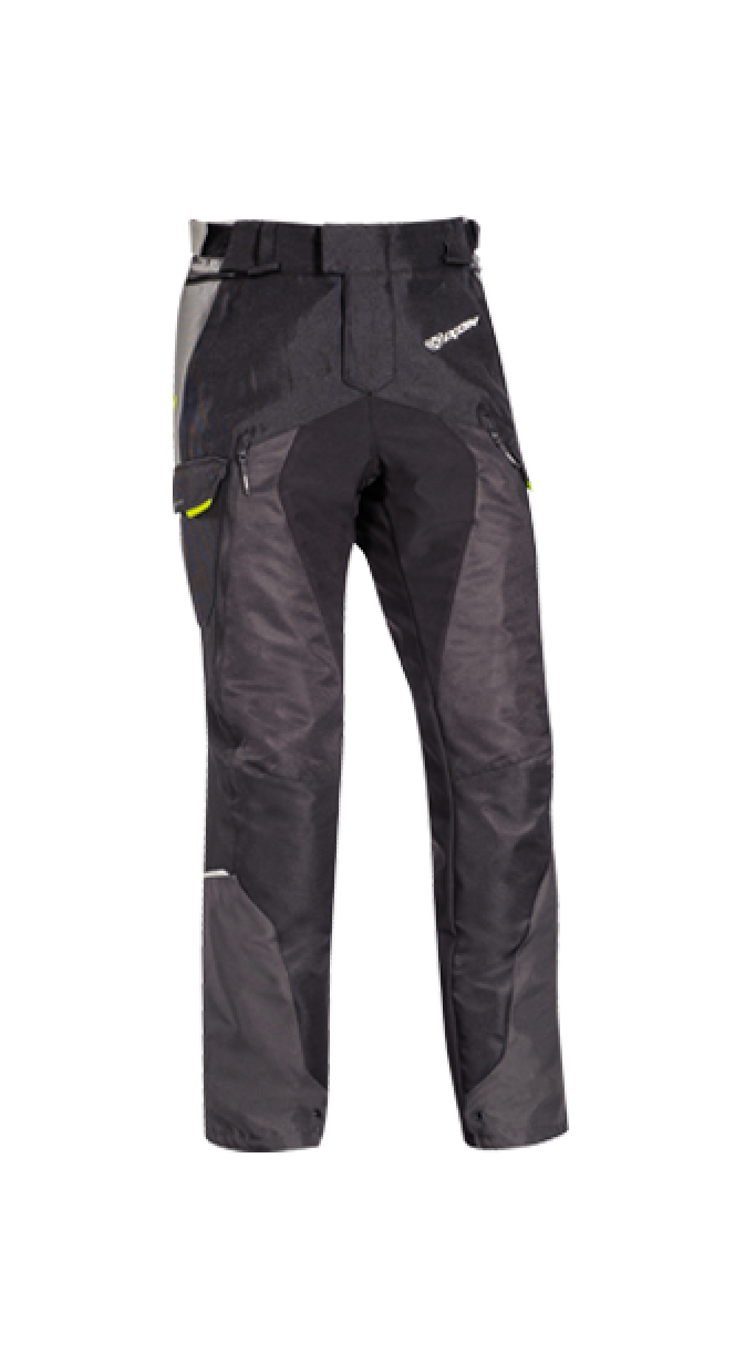 IXON BALDER PT HOMBRE MOTO PANTALONES NEGRO GRIS AMARILLO BRILLANTE - PANTALON