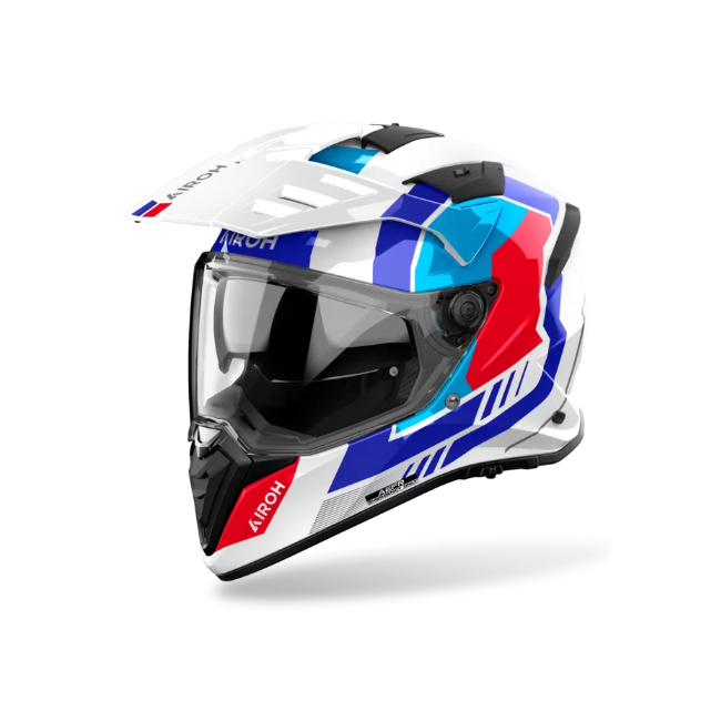 AIROH COMMANDER 2 ENTHÜLLUNG Abenteuer Blauer Helm Leuchten E06