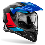 AIROH COMMANDER 2 ENTHÜLLUNG Abenteuer Blauer Helm Leuchten E06