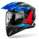 AIROH COMMANDER 2 ENTHÜLLUNG Abenteuer Blauer Helm Leuchten E06