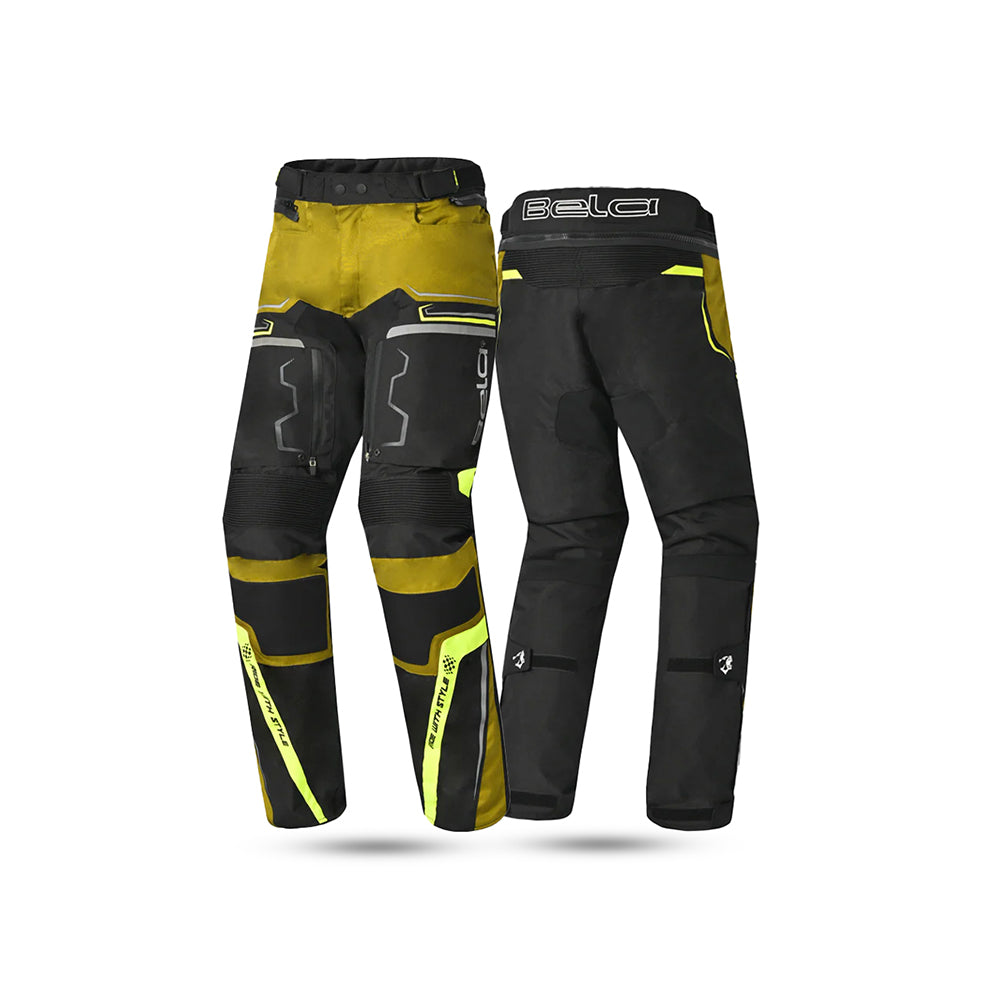 BELA - Pantalón Textil Watson Negro/Marrón/Amarillo/Blanco