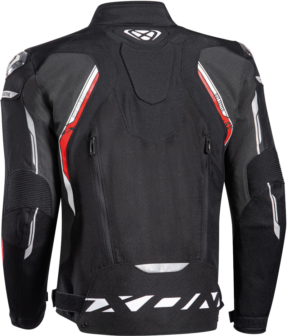 IXON BLASTER Textil Moto Hombre Chaqueta Negro Blanco Rojo