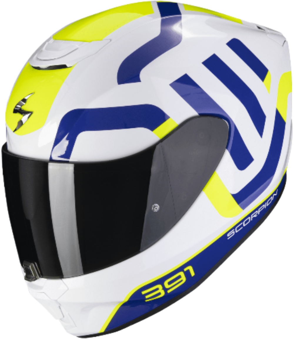SCORPION - EXO 391 AROK Blanc-Bleu-Jaune fluo