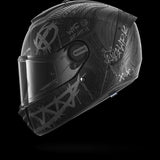 SHARK  SPARTAN RS CARBON SHIEVER Mat Carbon Anthra  Plata Casco De Moto