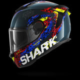 SHARK  SPARTAN GT PRO CARBON SPEED-VIB Carbon Azul Rojo Casco De Moto