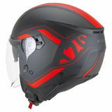 CGM 126G IPER CITY Motorradhelm Schwarz Rot