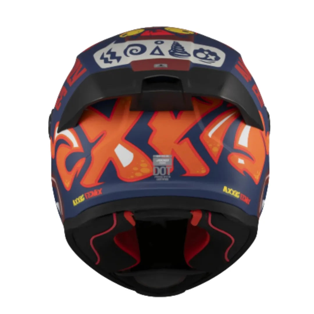 AXXIS FENIX ANGRY FACE C5 HELM MATT BLAU/ORANGE – SECURTEX MOTOR S.L (t/a MaximoMoto)