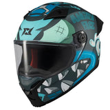 AXXIS CASCO FENIX ANGRY FACE C7 AZUL/NEGRO MATE
