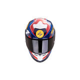 SCORPION EXO-R1 EVO AIR COUP INTEGRAL CASCO Negro Rojo Azul