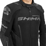 Casaco de motociclismo Shima Solid 2.0 para homem ventilado em tecido preto