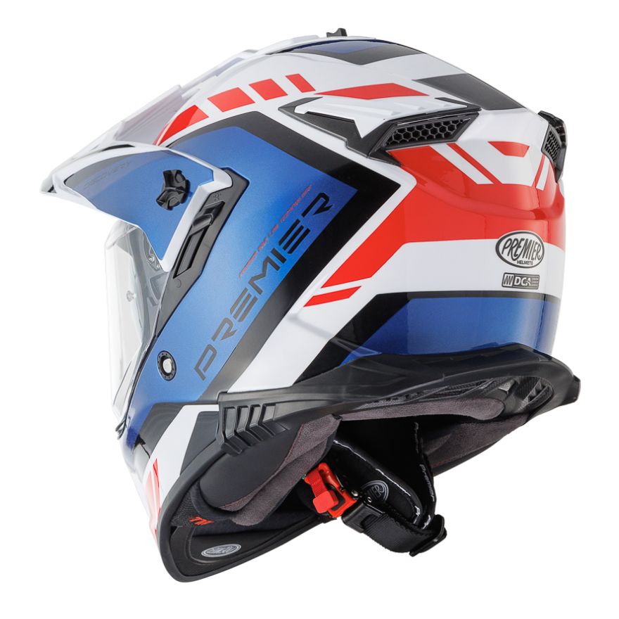 PREMIER DISCOVERY GL13 ENDURO BLANCO AZUL ROJO - CASCO