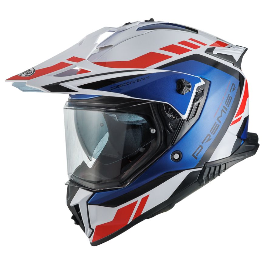PREMIER DISCOVERY GL13 ENDURO BLANCO AZUL ROJO - CASCO