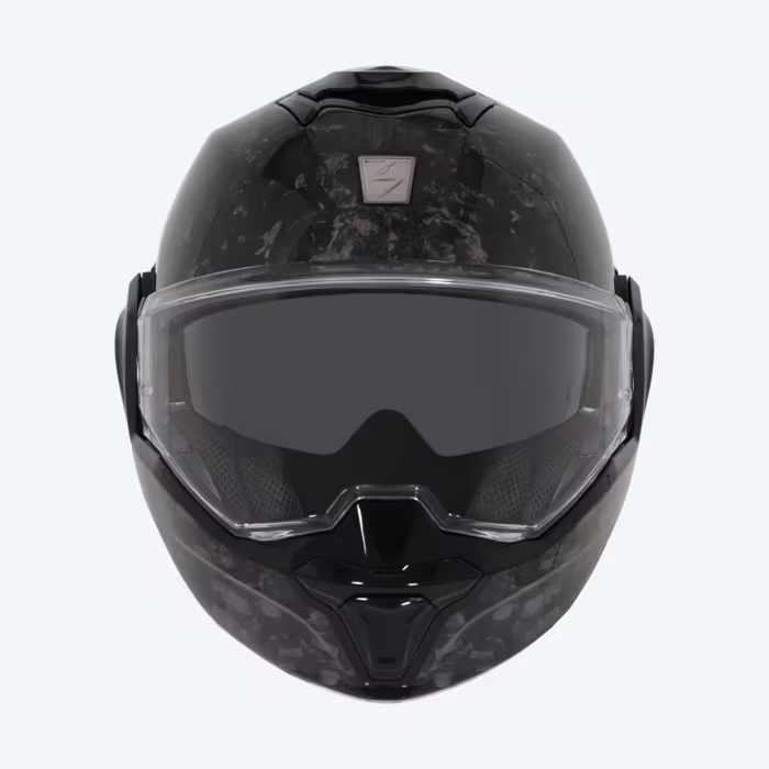 SCORPION Exo-Tech Evo Onyx Carbon Solid Casco Modular Negro - CASCO