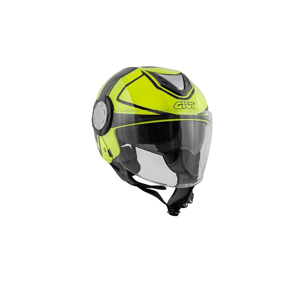 GIVI 12.4 FUTURO GRANDE CASCO JET NEGRO AMARILLO