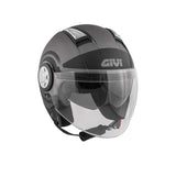 CASCO GIVI CHORRO R 11.1 CHORRO DE AIRE REDONDO TITANIO NEGRO